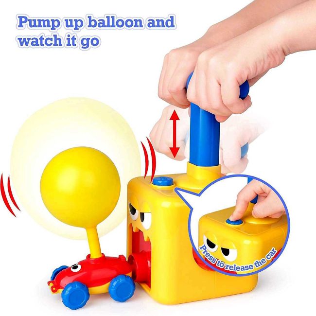 Jucare interactiva Lansator de masini cu balon, Monster Ikonka IK17745 BBJIK17745_Galben