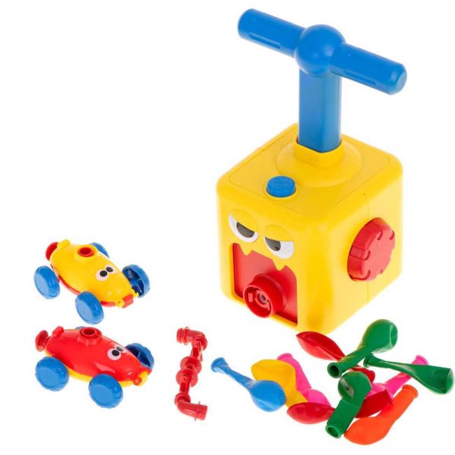 Jucare interactiva Lansator de masini cu balon, Monster Ikonka IK17745 BBJIK17745_Galben