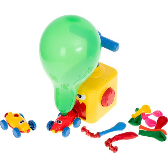 Jucare interactiva Lansator de masini cu balon, Monster Ikonka IK17745 BBJIK17745_Galben