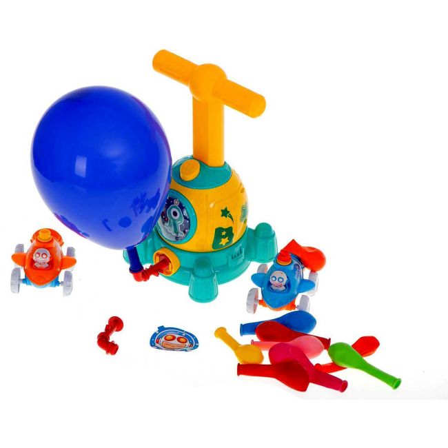 Jucare interactiva Lansator de masini cu balon, Racheta Ikonka IK17746 BBJIK17746_Galben