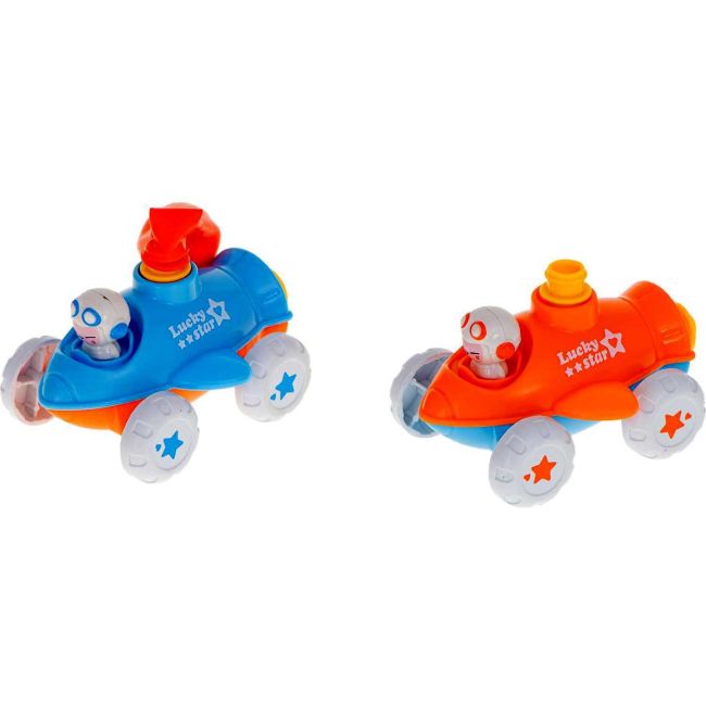 Jucare interactiva Lansator de masini cu balon, Racheta Ikonka IK17746 BBJIK17746_Galben