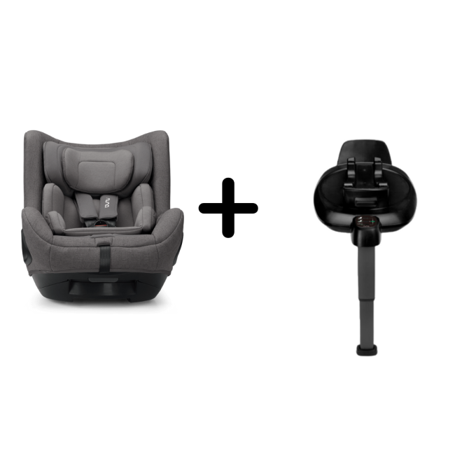 Nuna - Set Scaun auto rotativ i-Size TODL next Granite, 40-105 cm + Baza isofix BASE next i-Size pentru TODL next BBBIF14900ACSGLSET