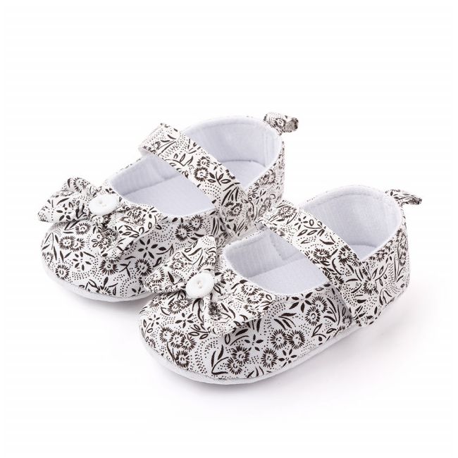 Pantofiori albi cu floricele negre ADd2424-3-p01