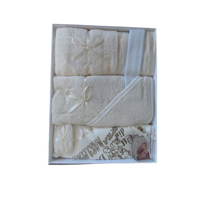 Trusou crem unisex pentru ceremonia de botez - ICC235