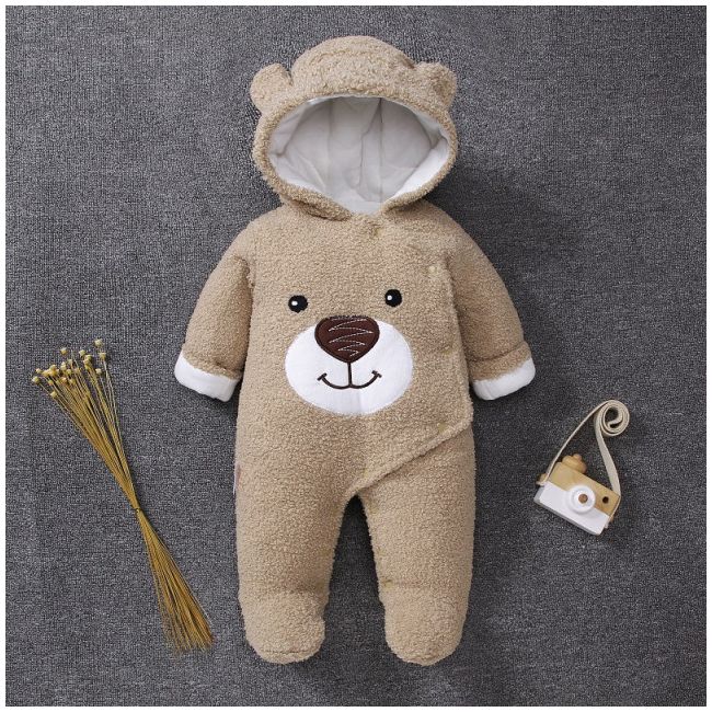 Combinezon plusat crem - Teddy MD059-3-SA4.3-6 luni