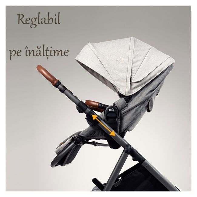Joie - Carucior multifunctional, reglabil pe inaltime Aeria Signature, Eclipse BBBS1910AAECL000