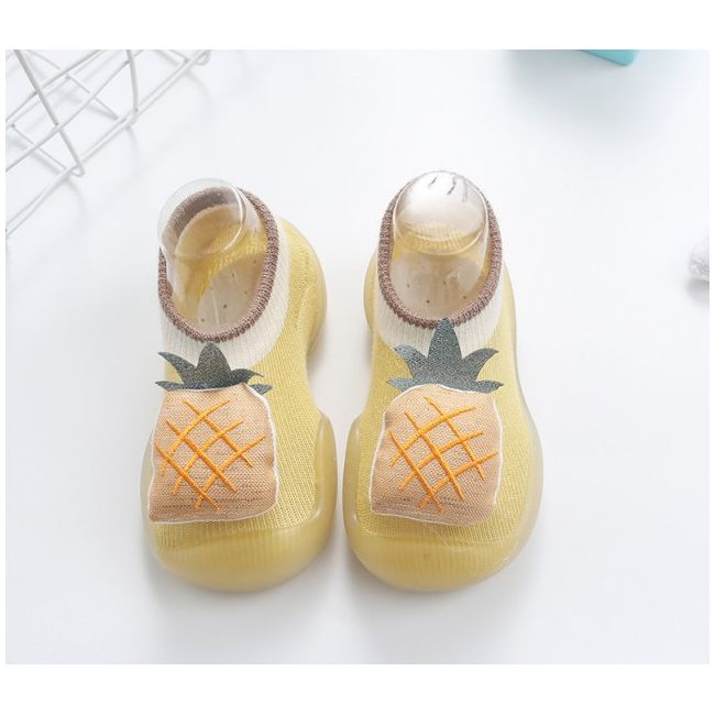 Mocasini galben mustar cu talpa antiderapanta - Fructe delicioase ADdw628-6-c9.Marimea 24