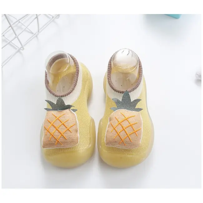 Mocasini galben mustar cu talpa antiderapanta - Fructe delicioase ADdw628-6-mo6