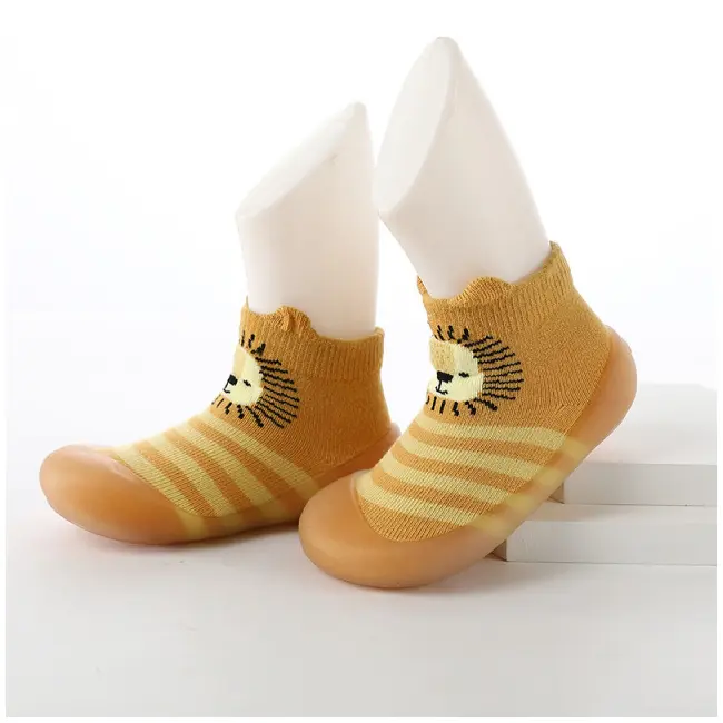 Mocasini galben mustar cu talpa antiderapanta - Lion MBdw623-2-c5.Marimea 24