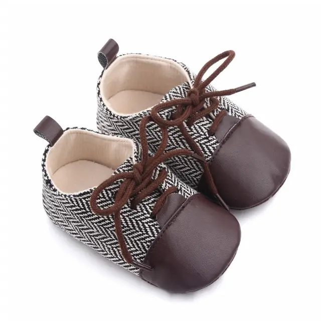 Pantofiori eleganti maro cu alb in zig zag ADd2669-1-p10