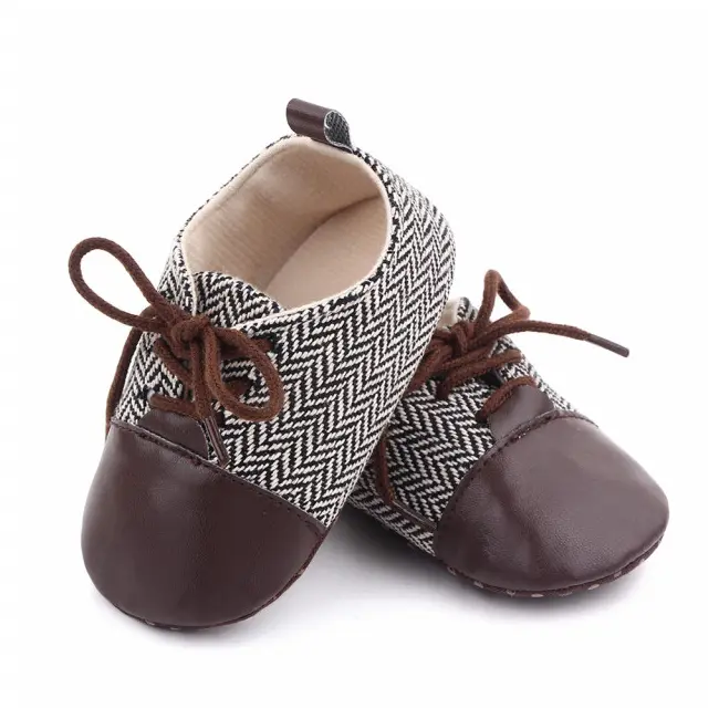Pantofiori eleganti maro cu alb in zig zag ADd2669-1-p10
