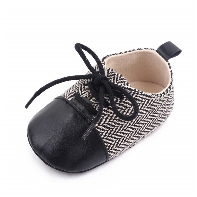 Pantofiori eleganti negru cu alb in zig zag ADd2669-2-p4