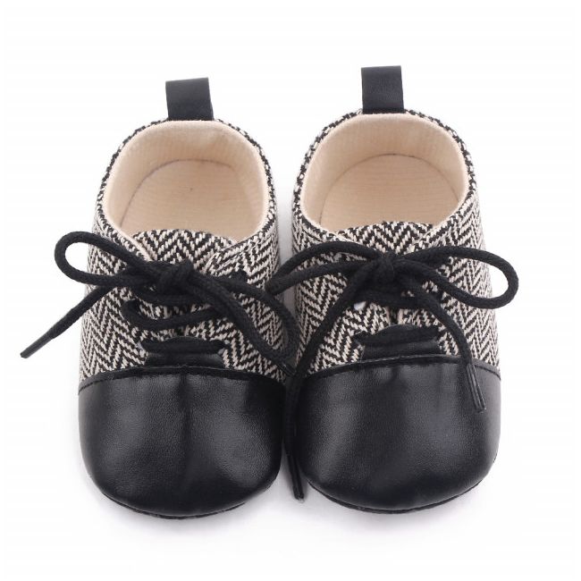 Pantofiori eleganti negru cu alb in zig zag ADd2669-2-p4