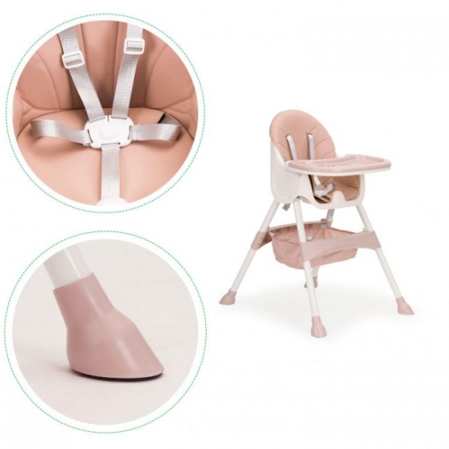 Scaun de masa 2 in 1 ecotoys hc-823 - roz edeedihc-823pink