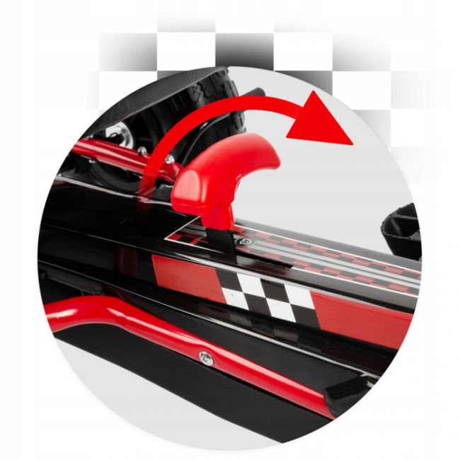 Kart cu pedale si roti gonflabile, gokart rk-594 ricokids 759401, rosu edeedi759401