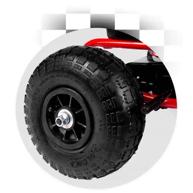 Kart cu pedale si roti gonflabile, gokart rk-594 ricokids 759401, rosu edeedi759401
