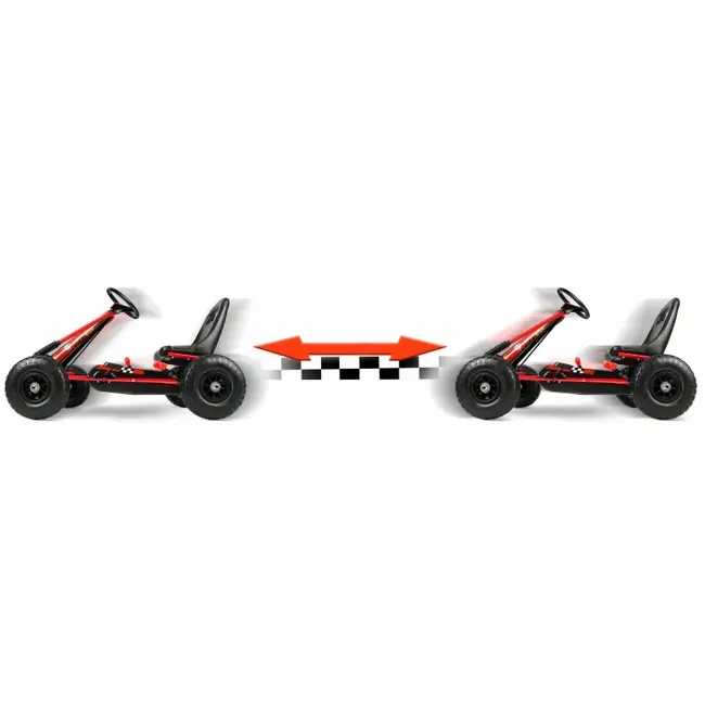 Kart cu pedale si roti gonflabile, gokart rk-594 ricokids 759401, rosu edeedi759401