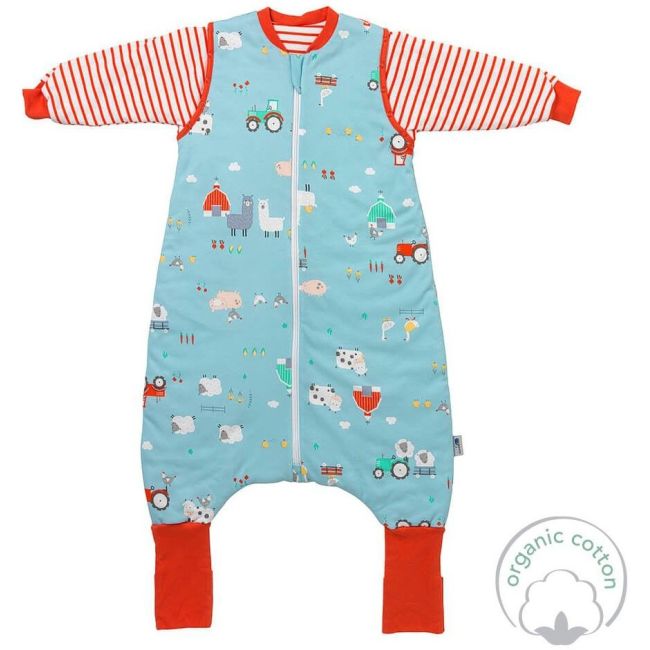 Sac de dormit cu picioruse si maneca lunga detasabila Farmyard 110 cm + manseta 2.5 Tog BBXEU974-25FSN