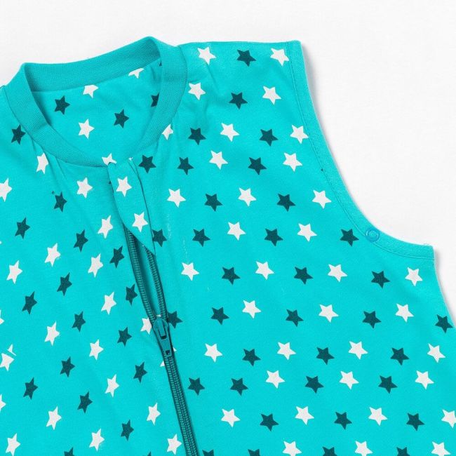 Sac de dormit cu picioruse si talpa antiderapanta Teal Stars 120 cm + manseta 1.0 Tog BBXEU675-10FN