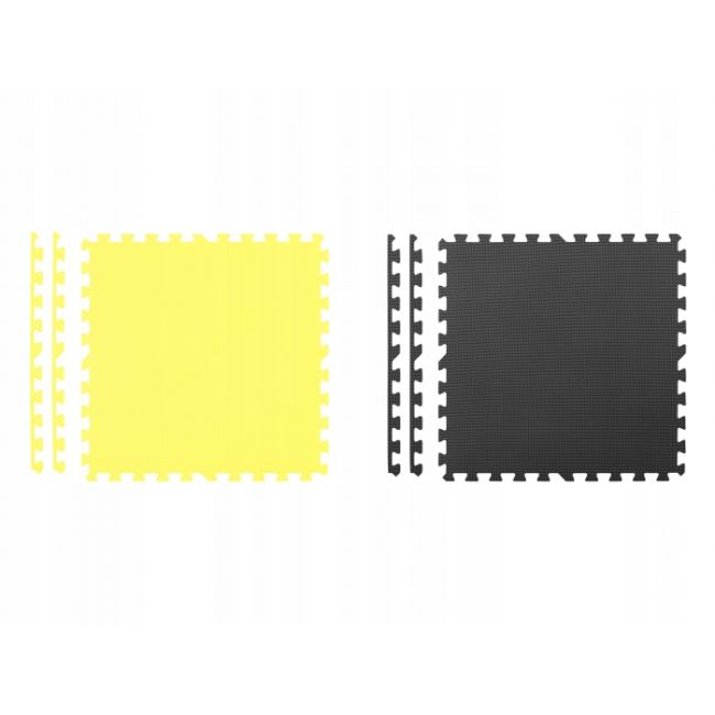Salteluta de joaca tip puzzle 180 x 180 cm ricokids 7497 - galben - gri - negru edeedi7497