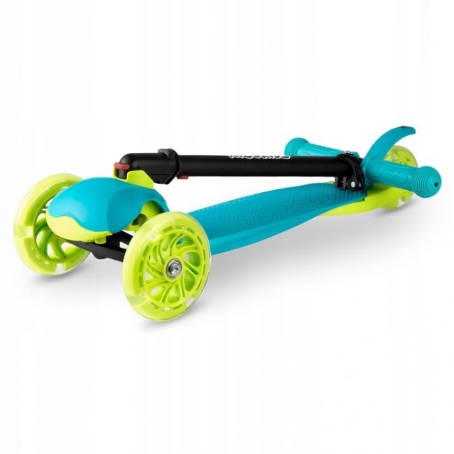 Trotineta cu roti cu led ricokids loco 765103 - turcoaz edeedi765103