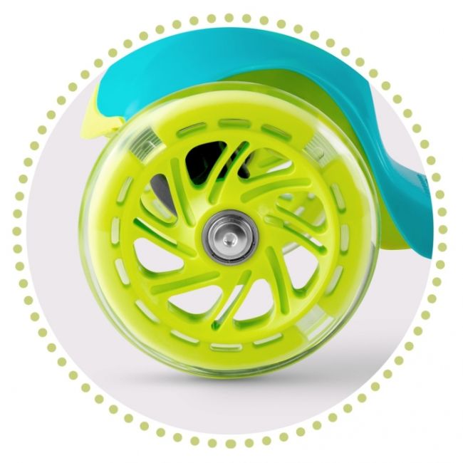 Trotineta cu roti cu led ricokids loco 765103 - turcoaz edeedi765103