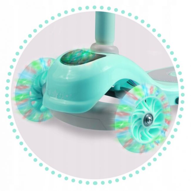 Trotineta cu roti cu led ricokids piko 765000 - turcoaz edeedi765000