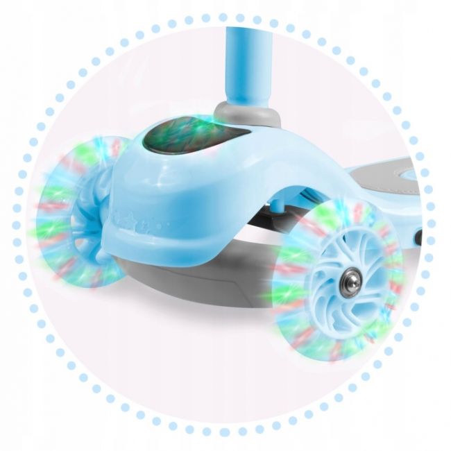 Trotineta cu roti cu led ricokids piko 765003 - albastru edeedi765003