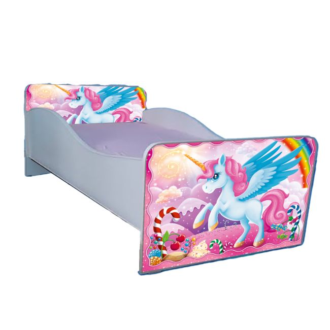 Patut Cu Protectie Micii Ponei 140x70  Saltea Inclusa Fara Sertar Ptv2240