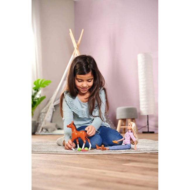 Papusa simba steffi love little horse 29 cm cu figurina si accesorii hubs105733517
