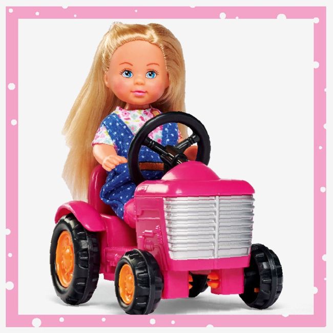Set simba papusa evi love 12 cm, tractor cu remorca si accesorii hubs105733518