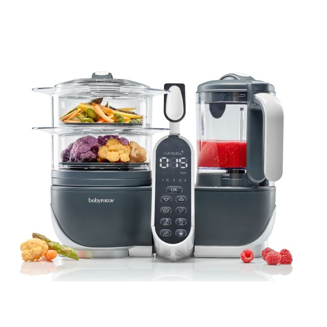Babymoov - Robot multifunctional 5 in 1 Nutribaby (+) Industrial Grey BBBA001124