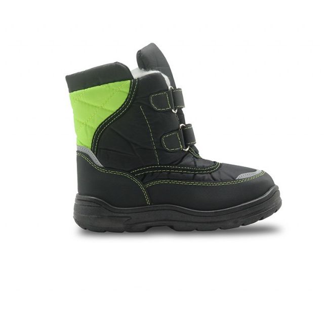 Cizme Apres Ski negru cu verde MDH3305-1