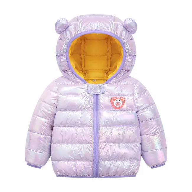 Geaca lila sidefat pentru fetite - Ursulet MDLS10-6-AP2