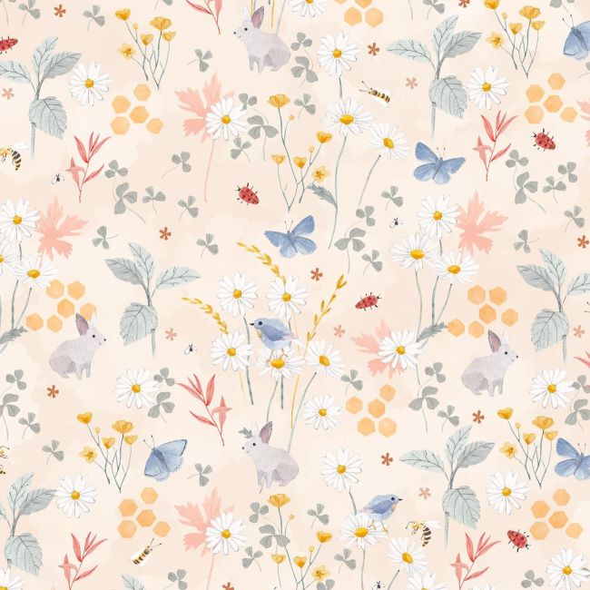 Paturica Usoara Pentru Copii Nature Bamboo By Amy Din Bambus, Lunca Bej, 75x75cm Pjb82425
