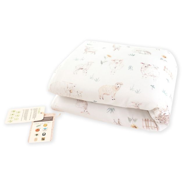 Pilota Pentru Copii Nature Bamboo By Amy Din Bambus Si Umplutura Hipoalergenica Babysoft, Oite, 70x65cm Pjb82396