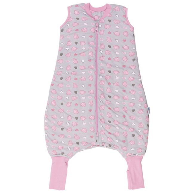 Sac de dormit cu picioruse si talpa antiderapanta Pink Elephant 120 cm + manseta 1.0 Tog BBXEU845-10FN