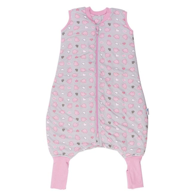 Sac de dormit cu picioruse si talpa antiderapanta Pink Elephant 70 cm + manseta 1.0 Tog BBXEU840-10FN