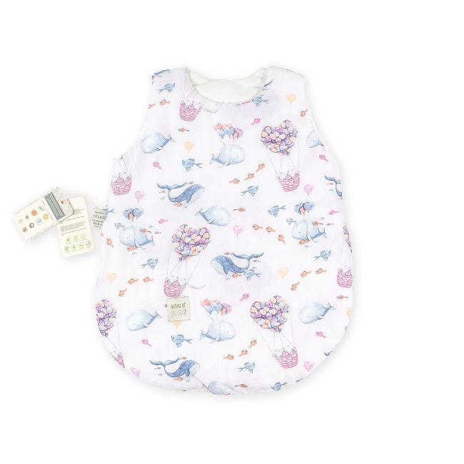 Sac De Dormit Nature Bamboo By Amy Din Bambus Cu Umplutura Antialergica Babysoft   + Cadou Rucsacel Cer 62 Cm, 0-3 Luni Pjb82581