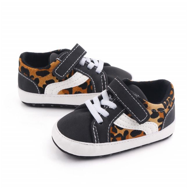 Tenisi negri cu insertie leopard MDd2685-1-p11