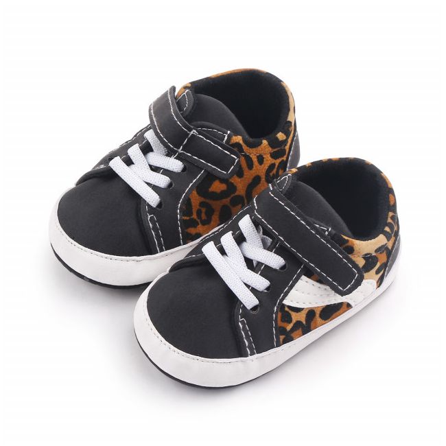 Tenisi negri cu insertie leopard MDd2685-1-p11