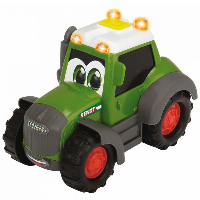 Tractor dickie toys happy fendt animal trailer cu remorca si figurina vaca hubs204115001