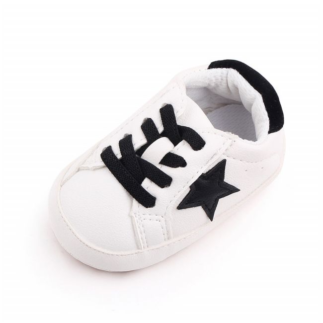 Adidasi albi cu stea neagra MBd2641-3-p8