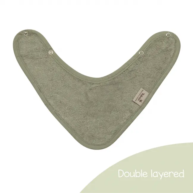 Baveta textila cu doua straturi tip bandana din bambus whisper green tnatm-bav09-540