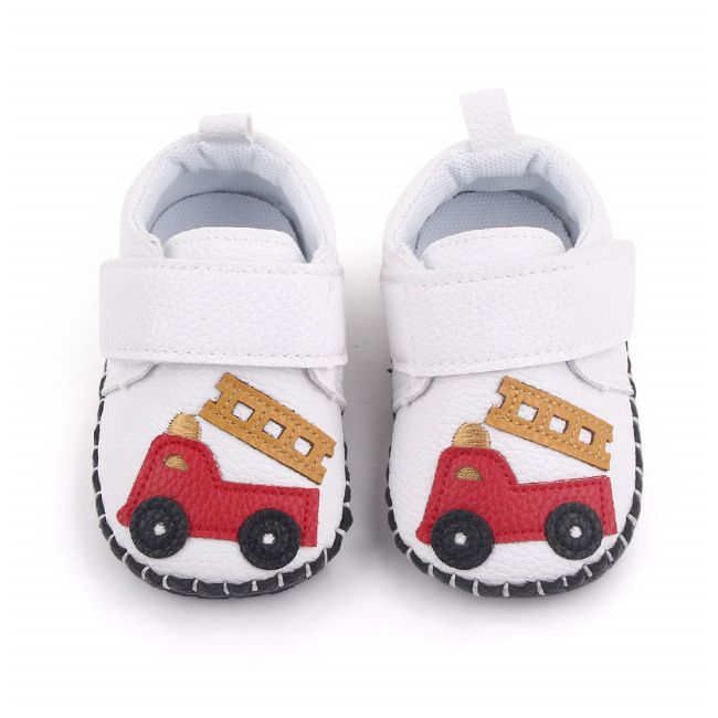 Pantofiori albi pentru baietei - Masinuta MBd2659-3-p29