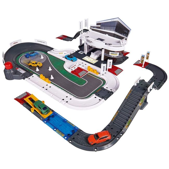 Pista de masini majorette creatix porsche experience center cu 5 masinute hubs212050029