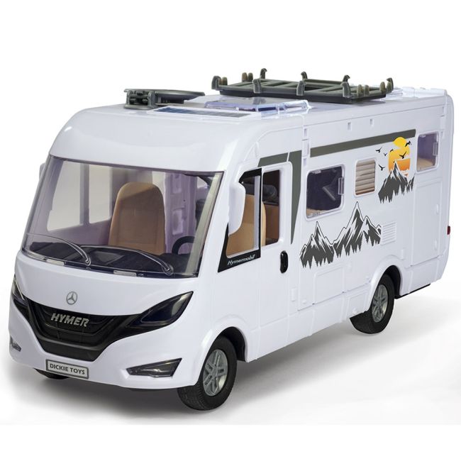 Rulota dickie toys camper hymer camping van class b cu figurina si accesorii hubs203837021