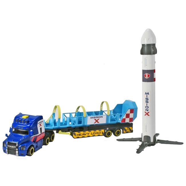 Set dickie toys space mission truck camion cu remorca si nava spatiala hubs203747010