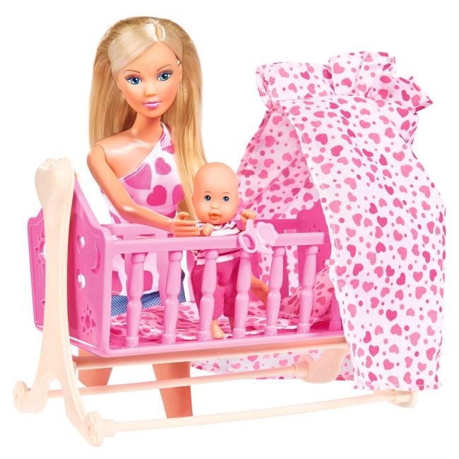 Set simba steffi love new born baby set papusa 29 cm, 1 bebelus si accesorii hubs105730861