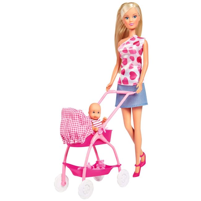 Set simba steffi love new born baby set papusa 29 cm, 1 bebelus si accesorii hubs105730861
